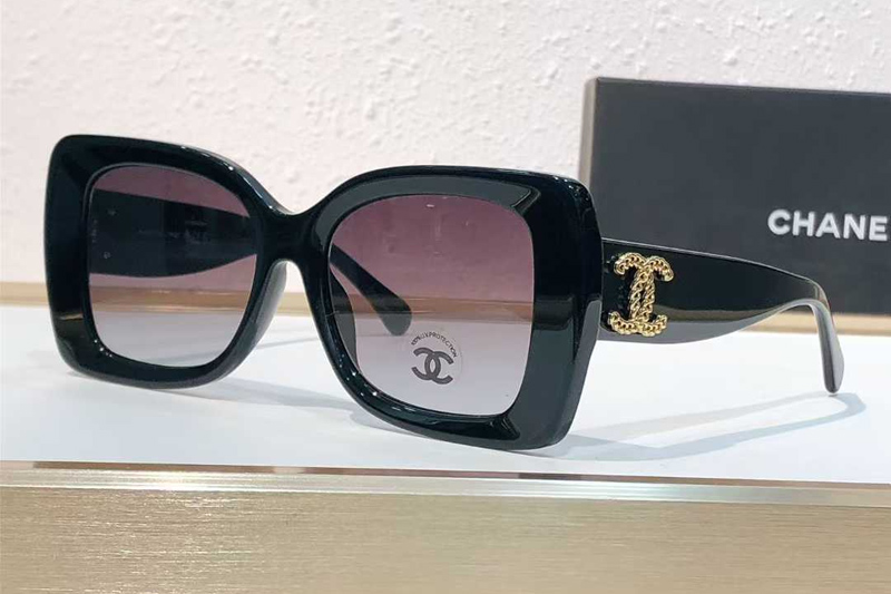 CH5555 Sunglasses Black Gradient Gray