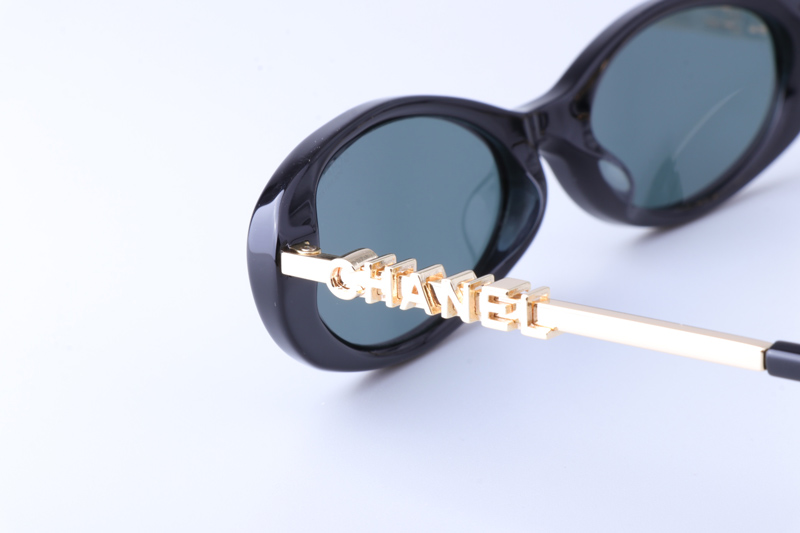 CH5565 Sunglasses Black Gold Gray