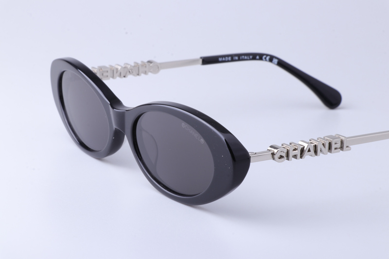 CH5565 Sunglasses Black Silver Gray