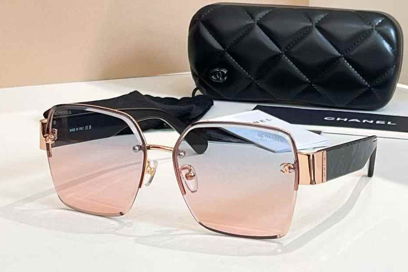 CH6065S Sunglasses Rose Gold Black Gradient Pink