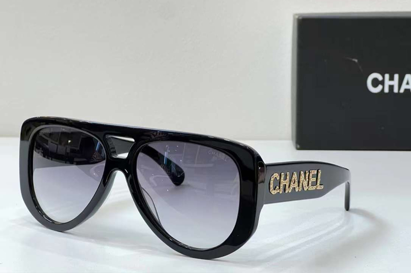 CH71354 Sunglasses Black Gradient Gray