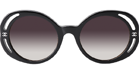 CH71572A Sunglasses Black Gradient Brown
