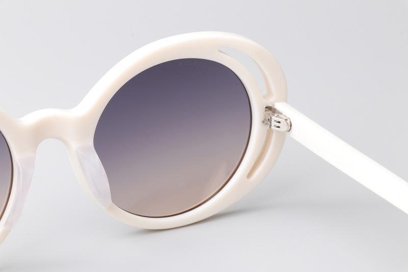 CH71572A Sunglasses White Gradient Gray