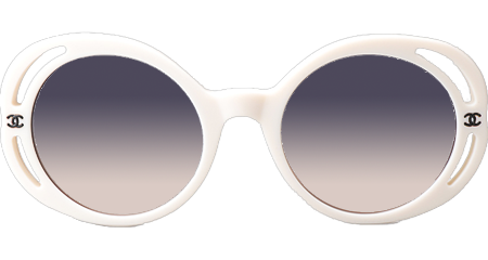 CH71572A Sunglasses White Gradient Gray