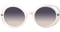 CH71572A Sunglasses White Gradient Gray