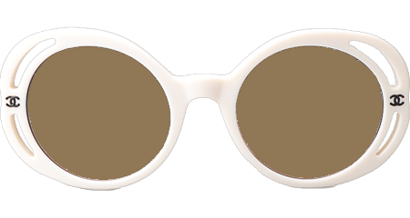 CH71572A Sunglasses White Light Brown