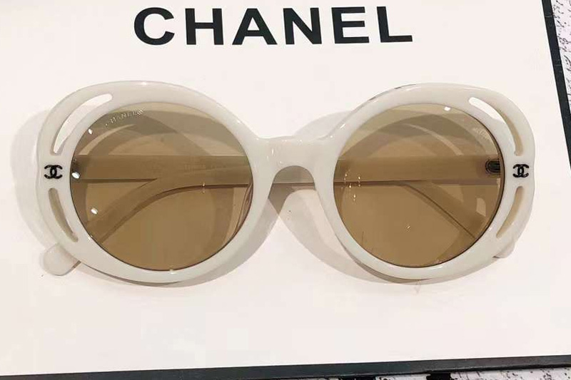 CH71572A Sunglasses White Light Brown