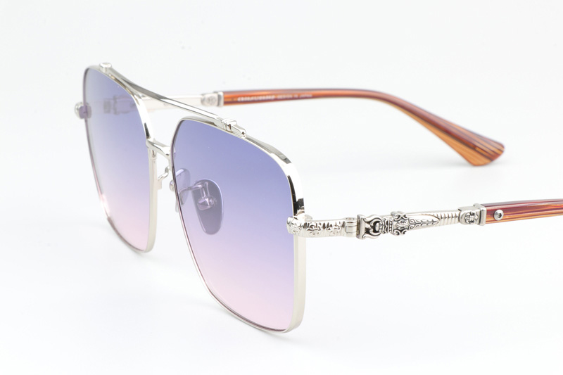 CH8078 Sunglasses Silver Gradient Purple