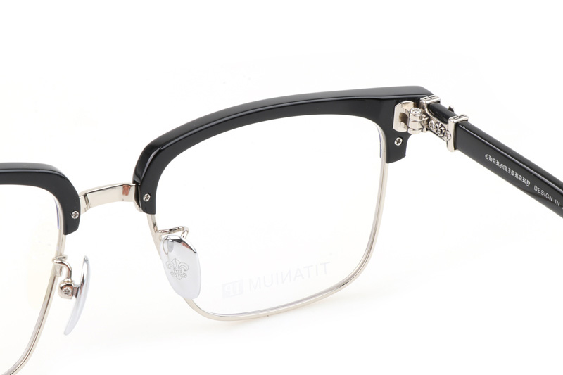 CH8084 Eyeglasses Black Silver