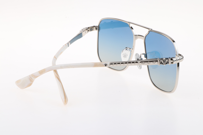 CH8122 Sunglasses Silver Gradient Blue