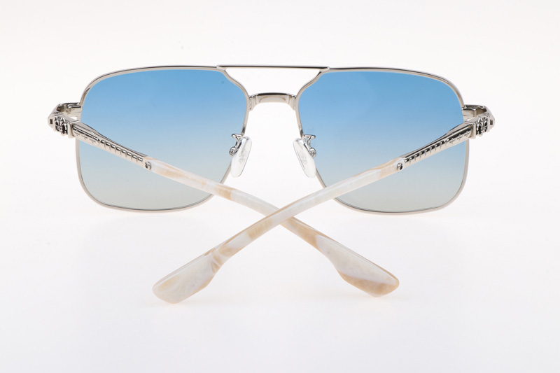 CH8122 Sunglasses Silver Gradient Blue