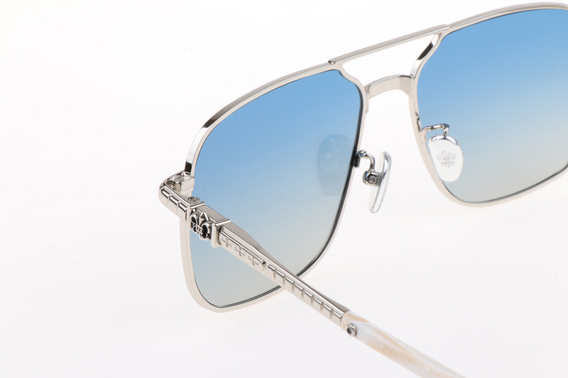 CH8122 Sunglasses Silver Gradient Blue