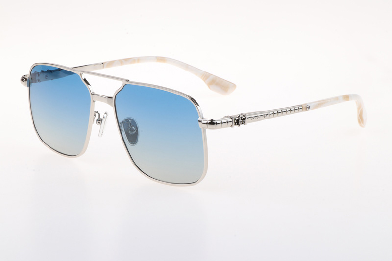 CH8122 Sunglasses Silver Gradient Blue