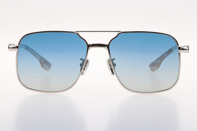 CH8122 Sunglasses Silver Gradient Blue