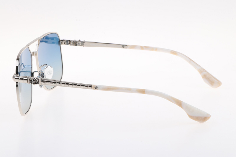 CH8122 Sunglasses Silver Gradient Blue