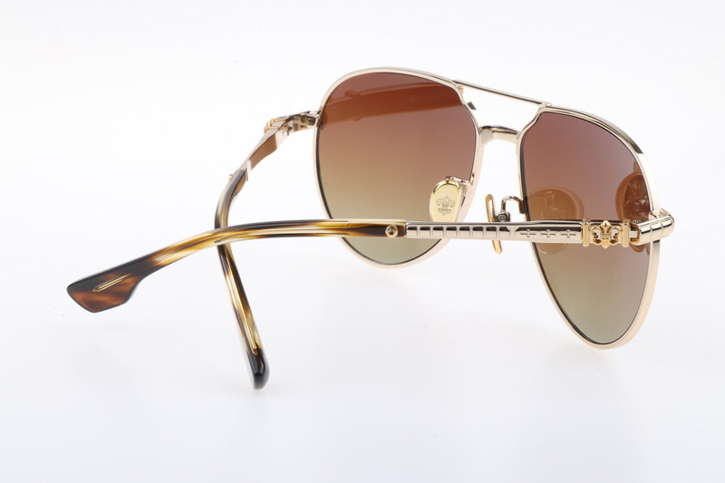 CH8123 Sunglasses Gold Gradient Brown