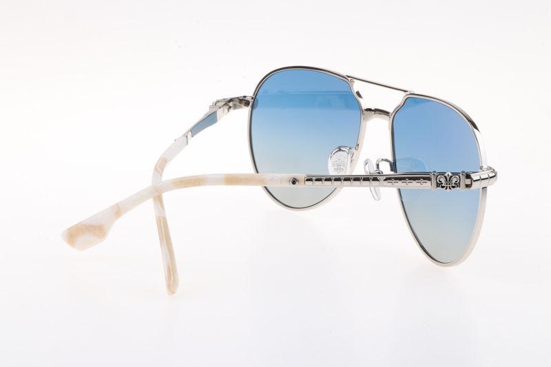 CH8123 Sunglasses Silver Gradient Blue