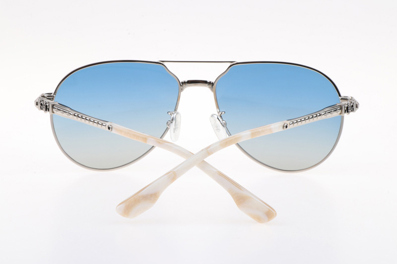 CH8123 Sunglasses Silver Gradient Blue