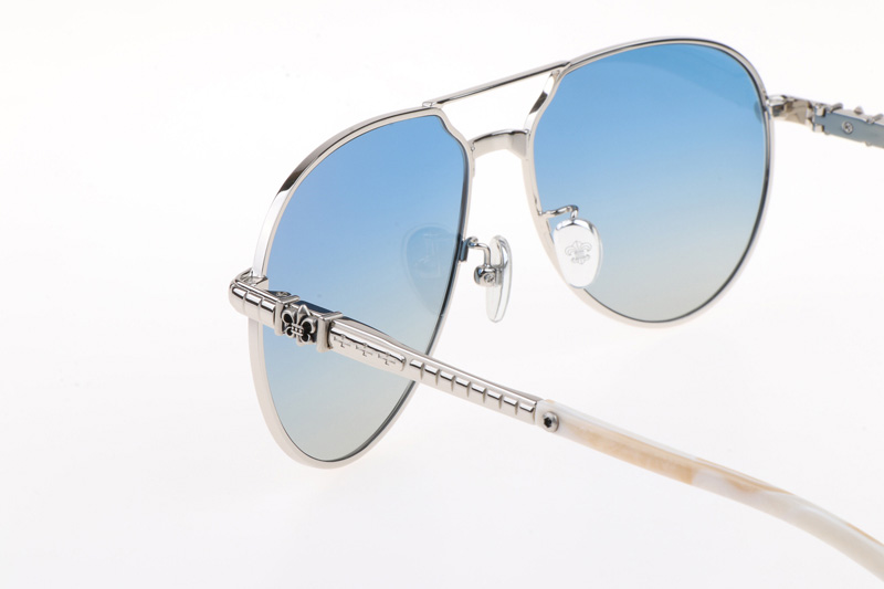 CH8123 Sunglasses Silver Gradient Blue