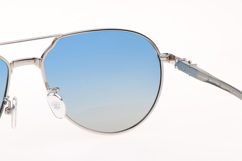 CH8123 Sunglasses Silver Gradient Blue