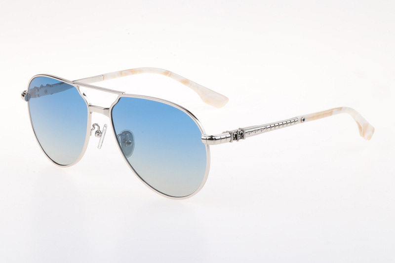 CH8123 Sunglasses Silver Gradient Blue