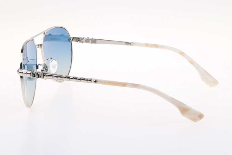 CH8123 Sunglasses Silver Gradient Blue