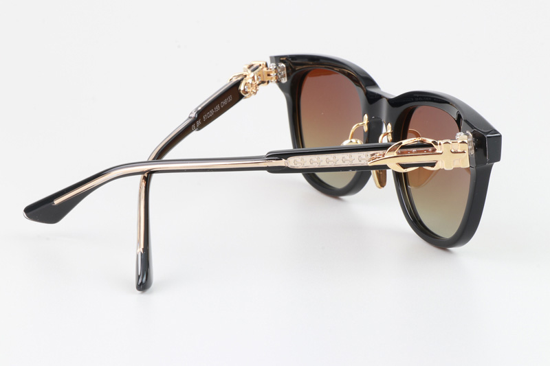 CH8133 Sunglasses Black Gold Gradient Brown