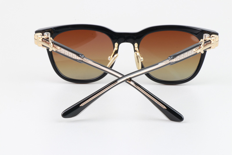 CH8133 Sunglasses Black Gold Gradient Brown