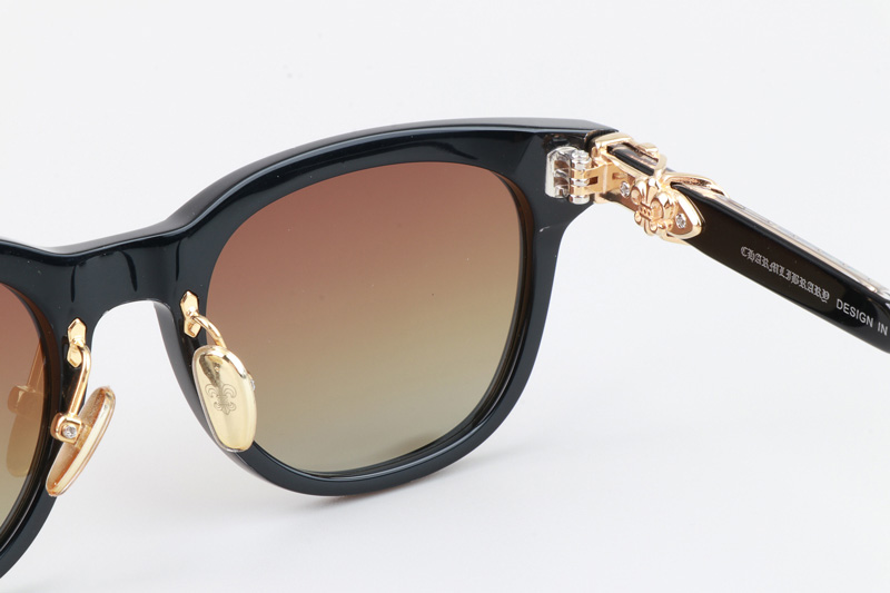 CH8133 Sunglasses Black Gold Gradient Brown