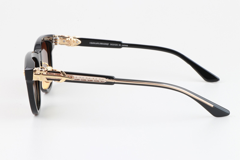 CH8133 Sunglasses Black Gold Gradient Brown