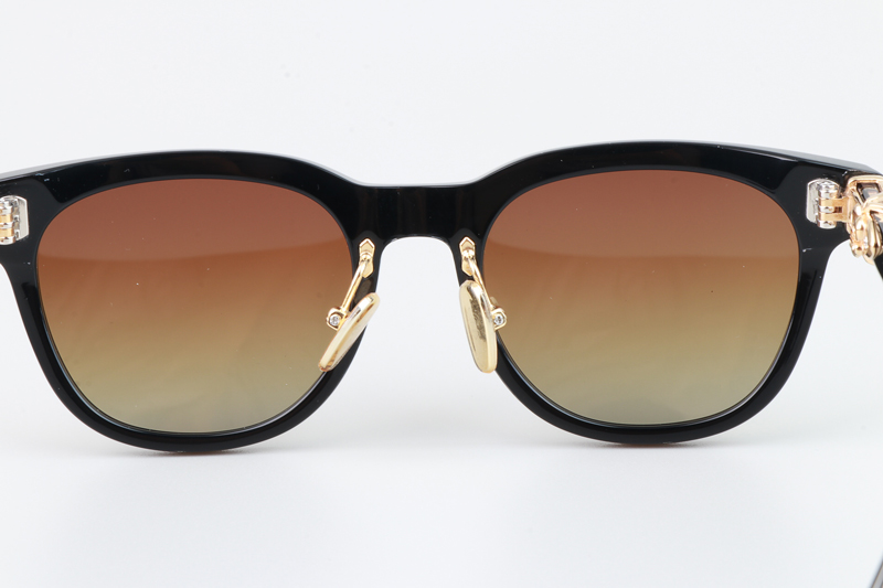 CH8133 Sunglasses Black Gold Gradient Brown