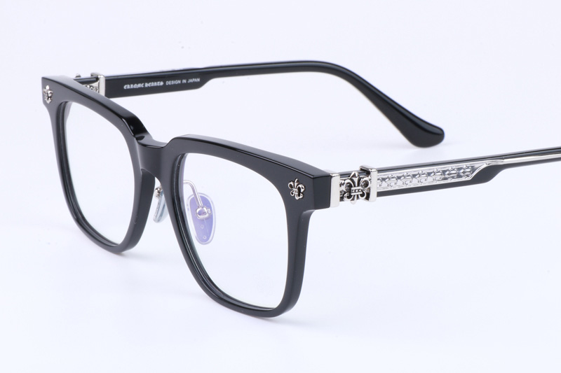 CH8138 Eyeglasses Black Silver