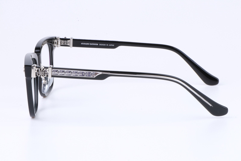 CH8138 Eyeglasses Black Silver