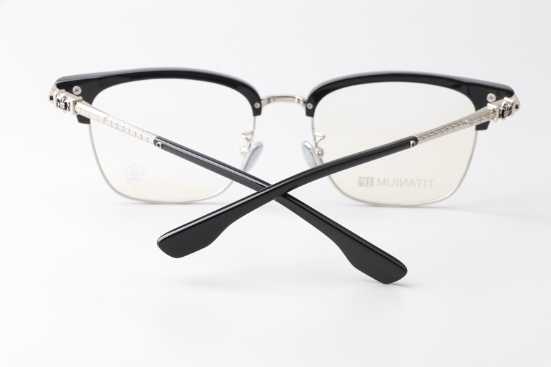 CH8148 Eyeglasses Black Silver