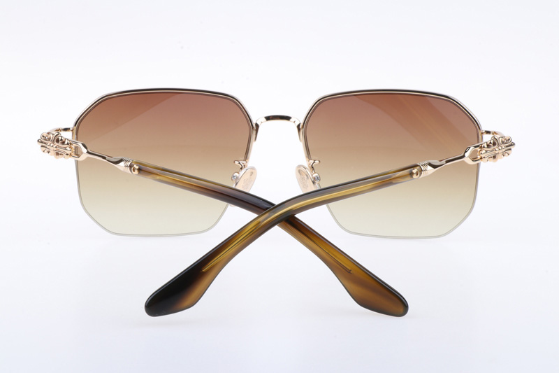 CH8154 Sunglasses Gold Gradient Brown