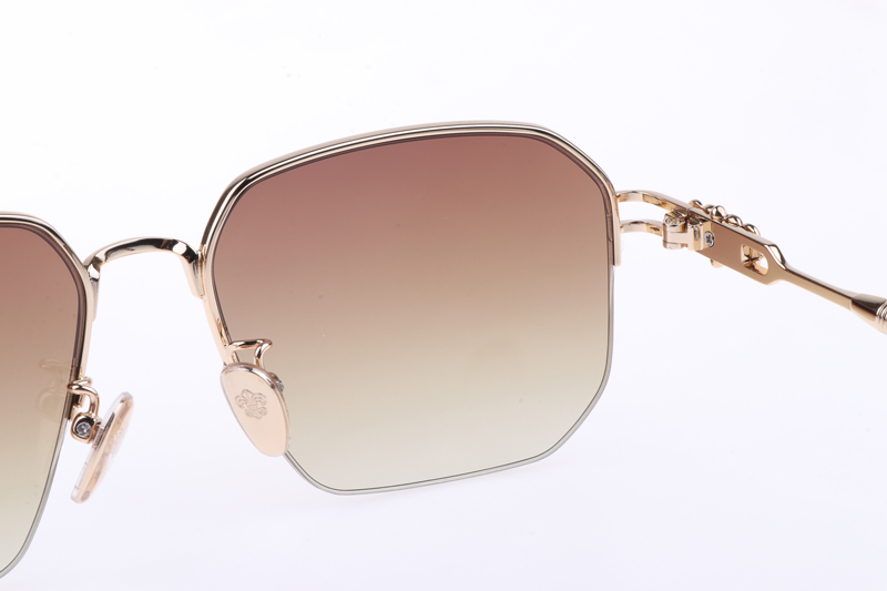 CH8154 Sunglasses Gold Gradient Brown