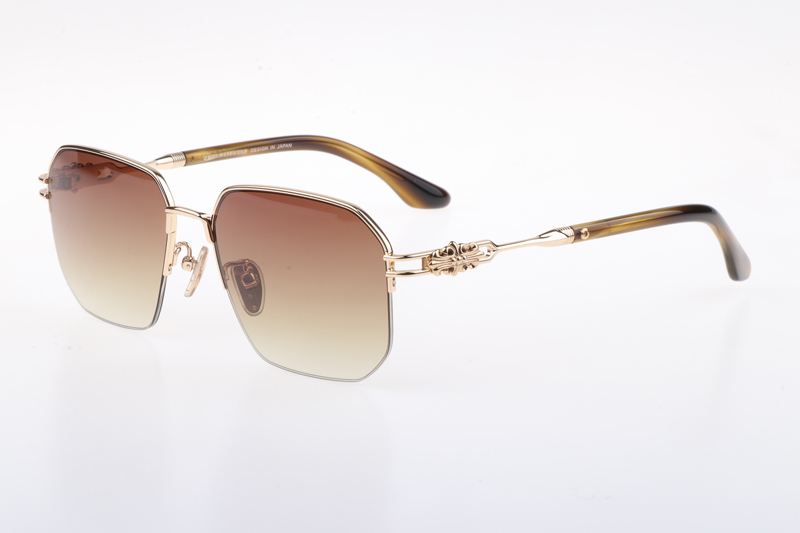 CH8154 Sunglasses Gold Gradient Brown