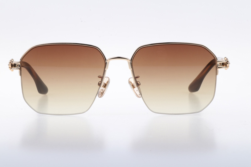 CH8154 Sunglasses Gold Gradient Brown