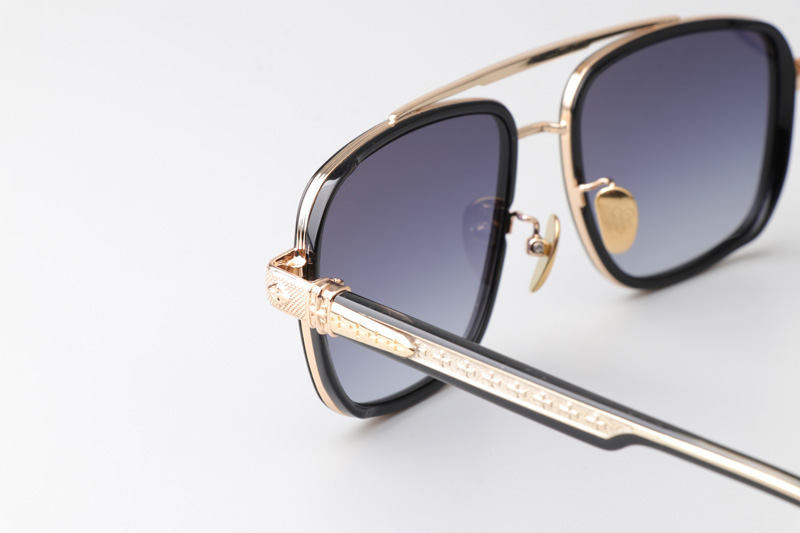 CH8194 Sunglasses Black Gold Gradient Blue