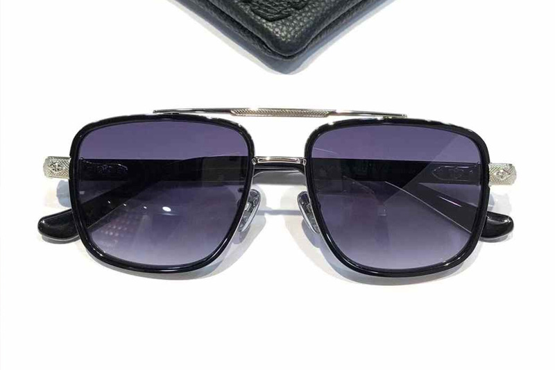 CH8194 Sunglasses Black Silver Gradient Blue