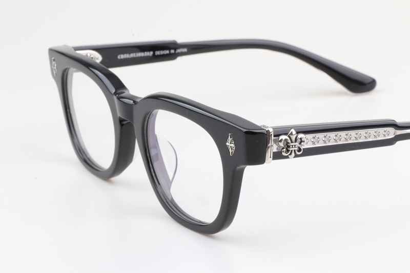 CH8204 Eyeglasses Black Silver