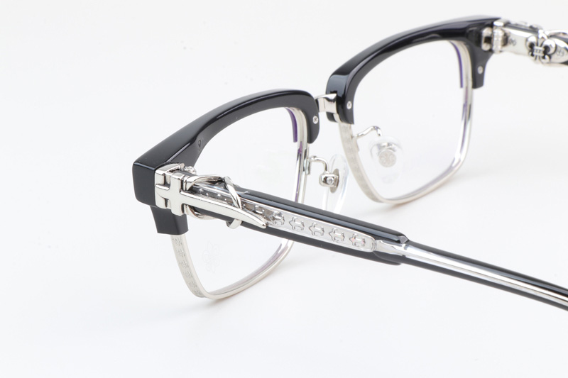 CH8206 Eyeglasses Black Silver