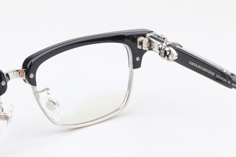 CH8206 Eyeglasses Black Silver