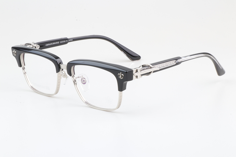 CH8206 Eyeglasses Black Silver