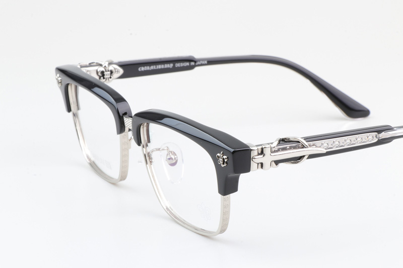 CH8206 Eyeglasses Black Silver