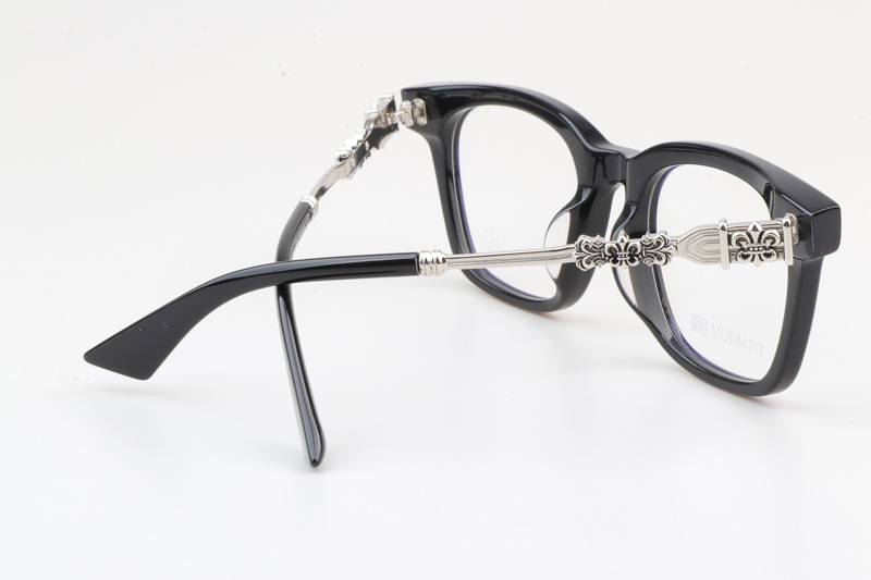 CH8214 Eyeglasses Black Silver