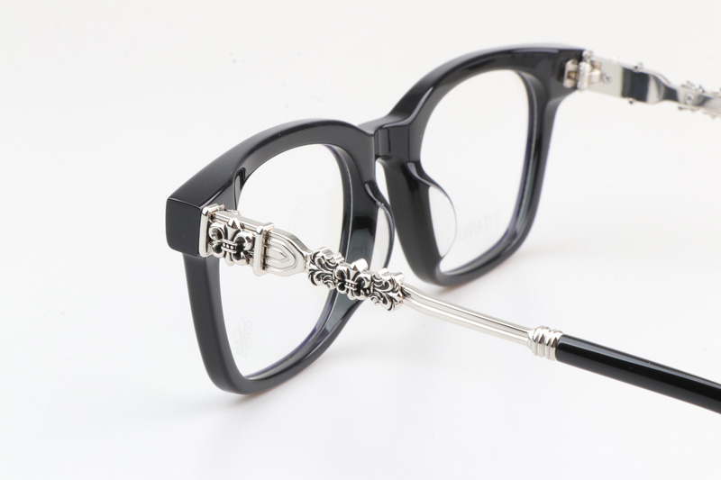 CH8214 Eyeglasses Black Silver