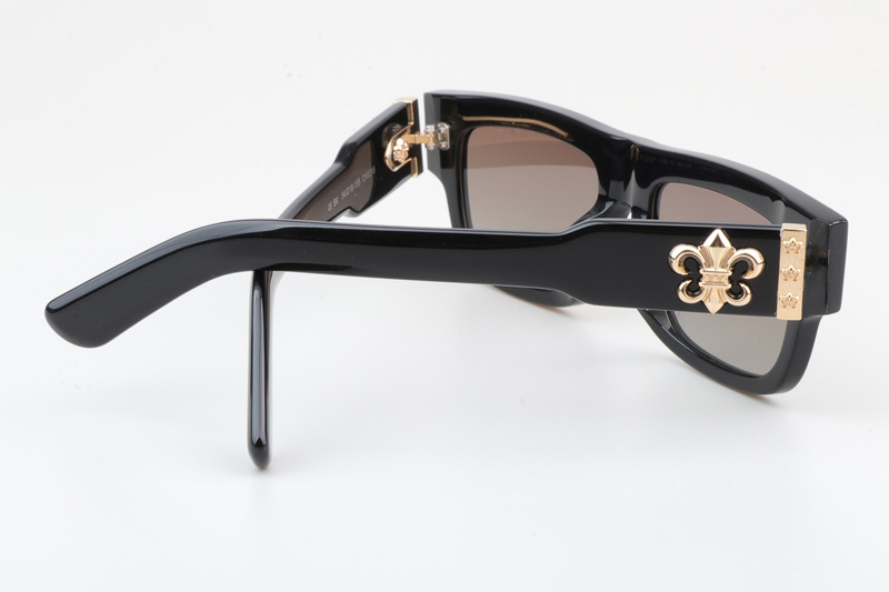 CH8216 Sunglasses Black Gold Gradient Brown