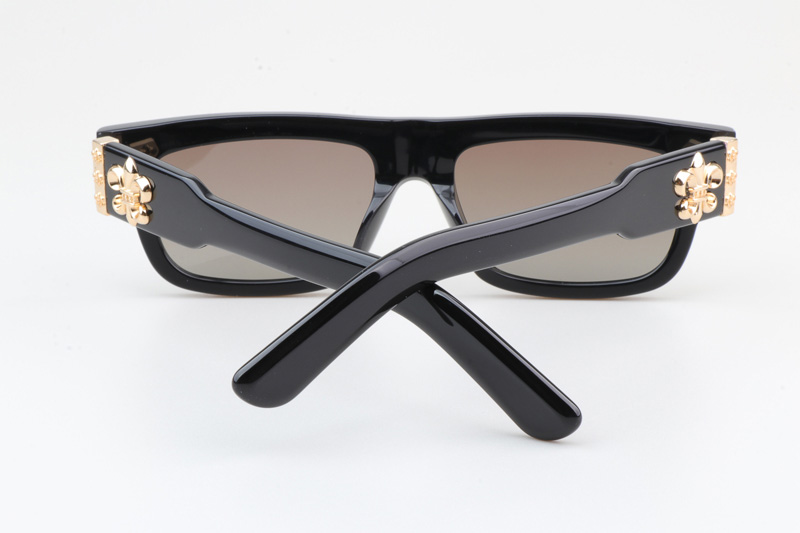 CH8216 Sunglasses Black Gold Gradient Brown