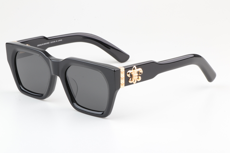 CH8217 Polarized Sunglasses Black Gold Gray